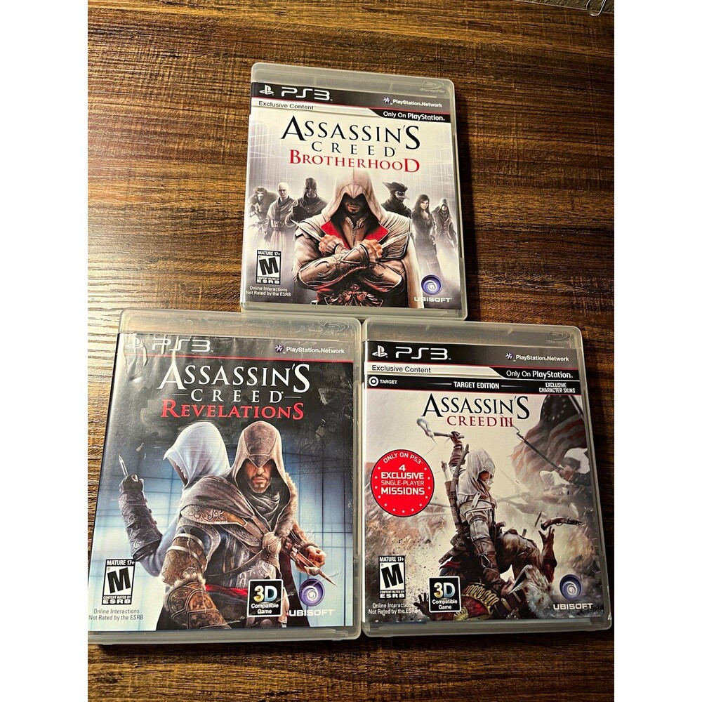 Ubisoft Assassin's Creed Bundle of Three Sony PlayStation 3 PS3 Multiplayer 3D